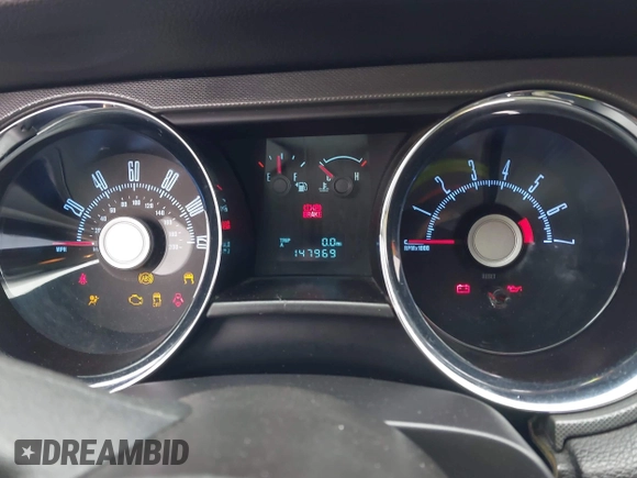 2010 Ford Mustang V6 with VIN 1ZVBP8AN9A5157640, listed as a IAAI auction lot 41873148 with 147,969 mi miles and . Bid and sale history available at carsss.com. Image 7.