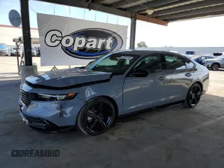 2025 Honda Accord Sport-L with VIN 1HGCY2F70SA000763, listed as a Copart auction lot 55997455 with 2,477 mi miles and Salvage title. Bid and sale history available at DreamBid. Image 1.