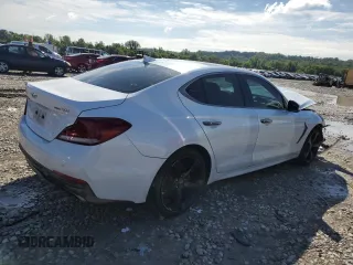 2019 Genesis G70 2.0T Advanced with VIN KMTG44LA1KU024612, listed as a Copart auction lot 60957484 with 78,019 mi miles and Salvage Title. Bid and sale history available at carsss.com. Image 3.