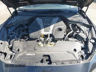 2018 Infiniti Q50 3.0t LUXE with VIN JN1EV7AP1JM355865, listed as a IAAI auction lot 41863684 with 84,336 mi miles. Bid and sale history available at carsss.com. Image 10.