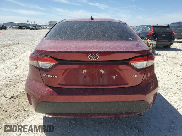 2022 Toyota Corolla LE with VIN 5YFEPMAE3NP323801, listed as a Copart auction lot 49072585 with 67,252 mi miles and Salvage Title. Bid and sale history available at carsss.com. Image 6.