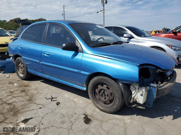 2005 Kia Rio with VIN KNADC125656397268, listed as a Copart auction lot 70216414 with 140,500 mi miles and Salvage Title. Bid and sale history available at carsss.com. Image 4.