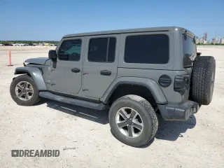 2022 Jeep Wrangler Unlimited Sahara with VIN 1C4HJXEG8NW164969, listed as a Copart auction lot 52241645 with 64,263 mi miles and Salvage title. Bid and sale history available at DreamBid. Image 2.