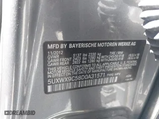 2013 BMW X3 xDrive28i with VIN 5UXWX9C58D0A31571, listed as a IAAI auction lot 41872088 with 126,945 mi miles. Bid and sale history available at carsss.com. Image 9.