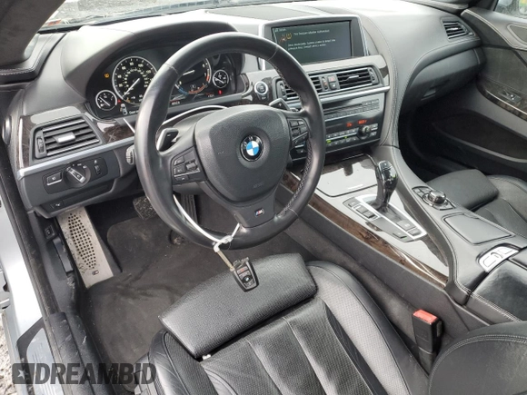 2013 BMW 6 Series 650i with VIN WBAYM9C59DDW20392, listed as a Copart auction lot 43467595 with 57,653 mi miles and Clean Title. Bid and sale history available at carsss.com. Image 8.