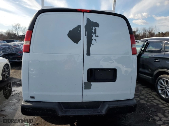 2007 Chevrolet Express Cargo Van with VIN 1GCFG15X171112599, listed as a Copart auction lot 49654955 with 66,726 mi miles and Salvage Title. Bid and sale history available at carsss.com. Image 6.