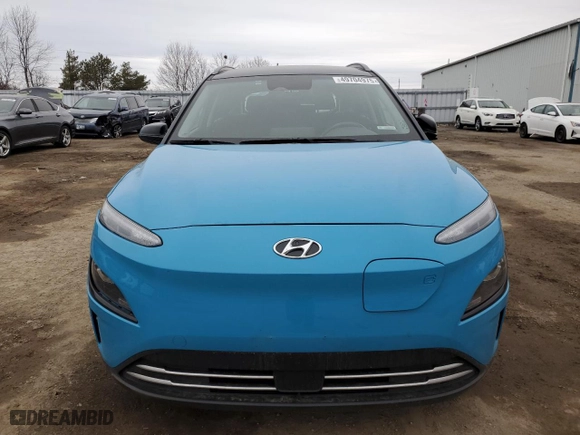 2022 Hyundai Kona Electric SEL with VIN KM8K23AG9NU149390, listed as a Copart auction lot 49704975 with 168,847 mi miles and Non Repairable. Bid and sale history available at carsss.com. Image 5.