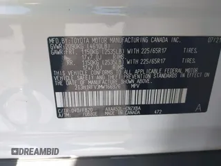 2021 Toyota RAV4 LE with VIN 2T3H1RFV3MW166926, listed as a IAAI auction lot 41283161 with 54,244 mi miles. Bid and sale history available at carsss.com. Image 9.