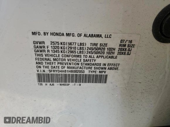 2017 Acura MDX w/Advance Pkg with VIN 5FRYD4H81HB002053, listed as a Copart auction lot 47751965 with 188,696 mi miles and Salvage Title. Bid and sale history available at carsss.com. Image 13.