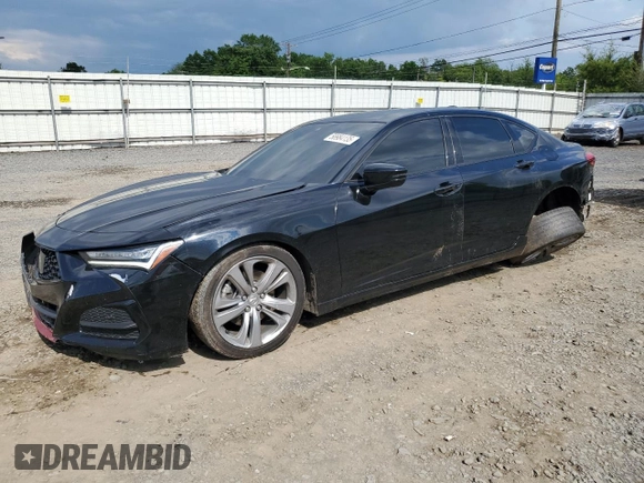 2021 Acura TLX Technology with VIN 19UUB5F45MA004310, listed as a Copart auction lot 58984135 with 39,113 mi miles and Non repairable. Bid and sale history available at DreamBid. Image 1.