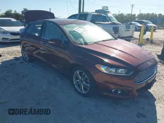 2016 Ford Fusion Titanium Hybrid with VIN 3FA6P0RU8GR127140, listed as a IAAI auction lot 41750405 with 110,861 mi miles. Bid and sale history available at carsss.com. Image 1.