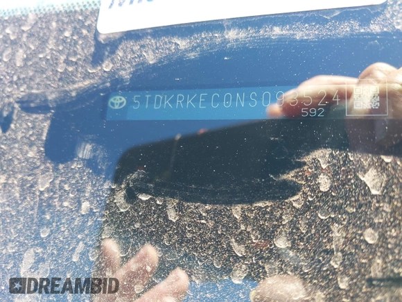 2022 Toyota Sienna LE z VIN 5TDKRKEC0NS093524, wystawiony jako IAAI lot #41784023 z przebiegiem 40 887 mil mil oraz . Historia ofert i sprzedaży dostępna na DreamBid. Obrazek 9.