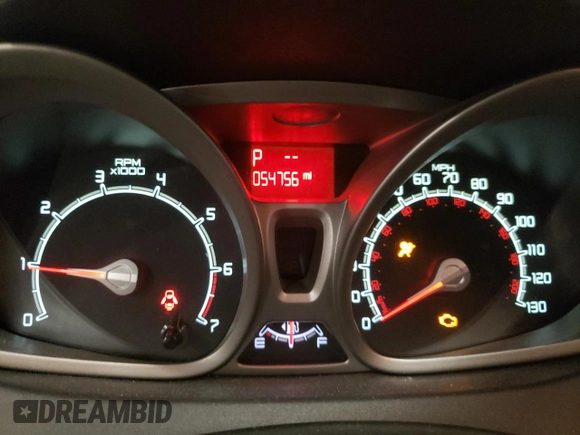 2011 Ford Fiesta SES with VIN 3FADP4FJ7BM114331, listed as a Copart auction lot 52442425 with 54,756 mi miles and Salvage Title. Bid and sale history available at carsss.com. Image 9.