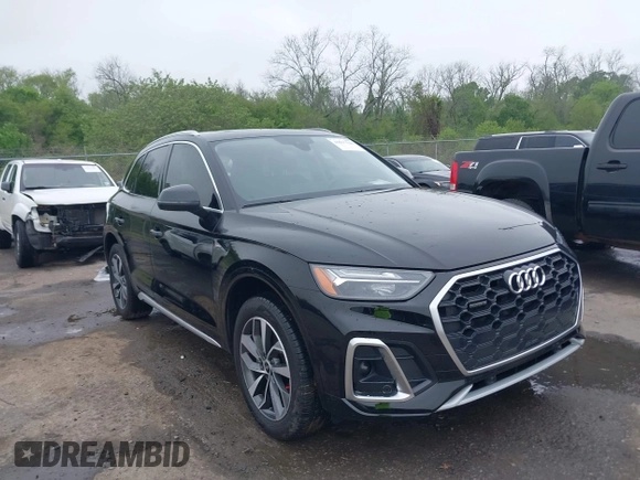 2024 Audi Q5 S line Premium z VIN WA1GAAFY0R2145033, wystawiony jako IAAI lot #41817546 z przebiegiem 1 277 mil mil oraz . Historia ofert i sprzedaży dostępna na DreamBid. Obrazek 1.