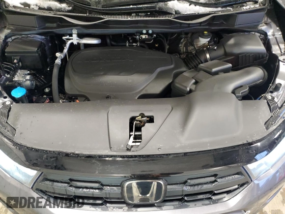2025 Honda Odyssey EX-L with VIN 5FNRL6H62SB014447, listed as a Copart auction lot 86722724 with 1,327 mi miles and Salvage Title. Bid and sale history available at carsss.com. Image 12.