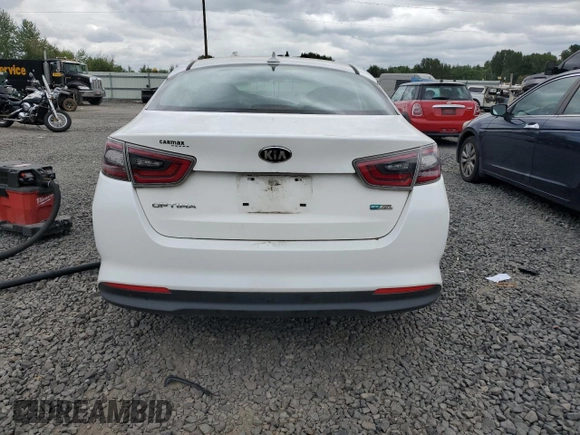 2014 Kia Optima Hybrid LX with VIN KNAGM4AD0E5070309, listed as a Copart auction lot 66709334 with 0 mi miles and Salvage Title. Bid and sale history available at carsss.com. Image 6.