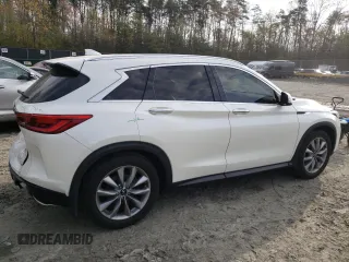 2021 Infiniti QX50 Luxe with VIN 3PCAJ5BB3MF114918, listed as a Copart auction lot 52162535 with 44,420 mi miles and Salvage title. Bid and sale history available at DreamBid. Image 3.