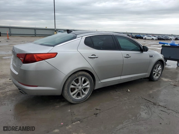 2013 Kia Optima EX with VIN 5XXGN4A7XDG220009, listed as a Copart auction lot 51785415 with 0 mi miles and Salvage Title. Bid and sale history available at carsss.com. Image 3.