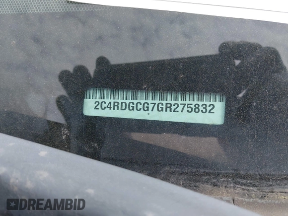 2016 Dodge Grand Caravan SXT with VIN 2C4RDGCG7GR275832, listed as a IAAI auction lot 42113811 with 131,851 mi miles and . Bid and sale history available at DreamBid. Image 9.