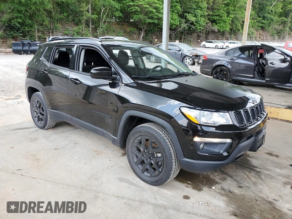 2021 Jeep Compass Sport with VIN 3C4NJDAB6MT584116, listed as a Copart auction lot 55107675 with 75,345 mi miles and Salvage title. Bid and sale history available at DreamBid. Image 4.