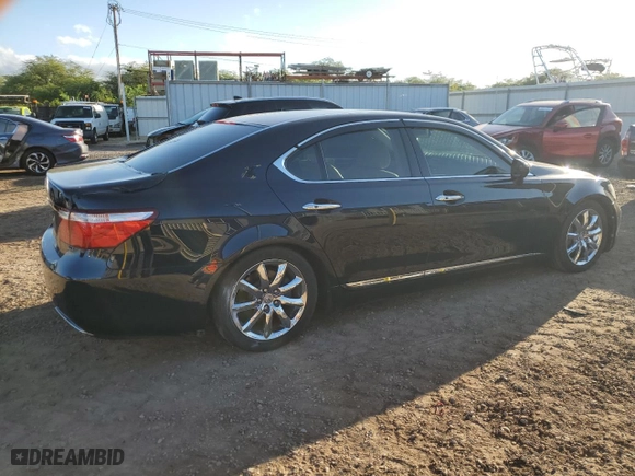 2007 Lexus LS 460 with VIN JTHBL46F775032037, listed as a Copart auction lot 86221114 with 159,895 mi miles and Salvage Title. Bid and sale history available at carsss.com. Image 3.