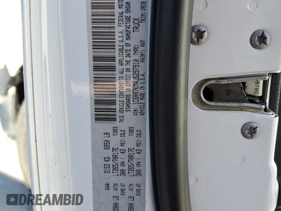 2018 Ram 1500 Tradesman with VIN 1C6RR7KM4JS297910, listed as a Copart auction lot 42783285 with 68,400 mi miles and Clean title. Bid and sale history available at DreamBid. Image 12.