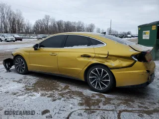 2020 Hyundai Sonata SEL Plus with VIN 5NPEJ4J29LH015663, listed as a Copart auction lot 41431945 with 91,065 mi miles and Non Repairable. Bid and sale history available at carsss.com. Image 2.