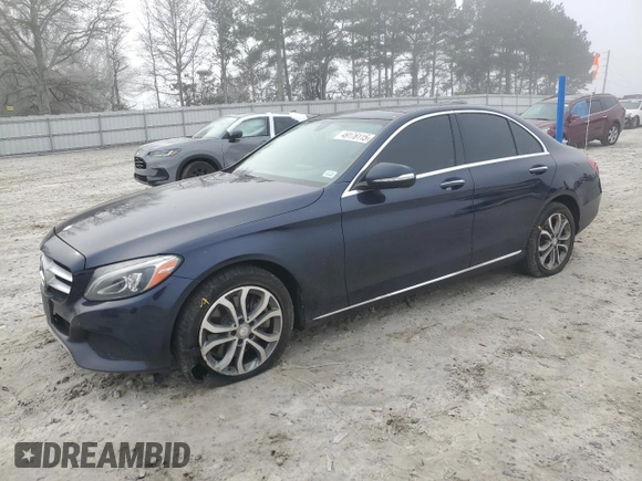 2015 Mercedes-Benz C-Class C 300 Luxury with VIN 55SWF4KB8FU016521, listed as a Copart auction lot 49176115 with 141,339 mi miles and Salvage Title. Bid and sale history available at carsss.com. Image 1.