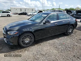 2025 Mercedes-Benz C 300 z VIN W1KAF4GBXSR240873, wystawiony jako Copart lot #57121215 z przebiegiem 3 221 mil mil oraz Czysty tytuł • Clean title. Historia ofert i sprzedaży dostępna na DreamBid. Obrazek 1.