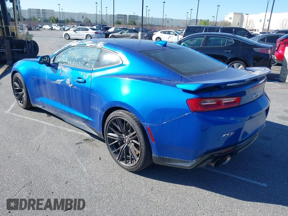 2018 Chevrolet Camaro ZL1 with VIN 1G1FK1R6XJ0122327, listed as a IAAI auction lot 41539334 with 26,178 mi miles and . Bid and sale history available at DreamBid. Image 3.