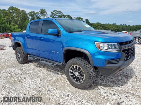 2021 Chevrolet Colorado 4WD ZR2 z VIN 1GCGTEEN7M1157788, wystawiony jako Copart lot #58042845 z przebiegiem 49 008 mil mil oraz Szkoda całkowita • Salvage title. Historia ofert i sprzedaży dostępna na DreamBid. Obrazek 4.