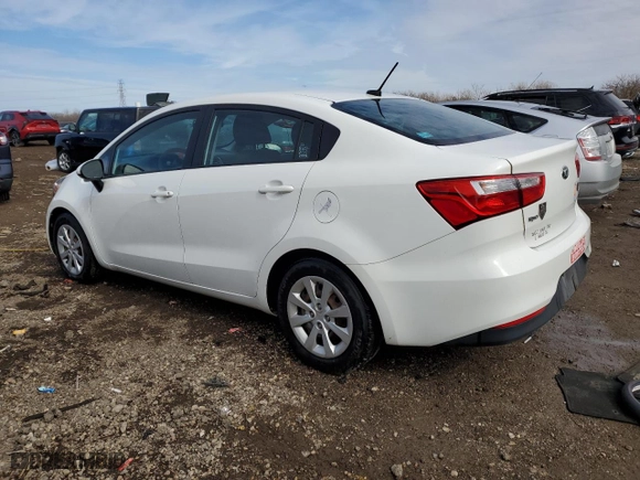 2016 Kia Rio LX with VIN KNADM4A30G6643166, listed as a Copart auction lot 46608005 with 61023 miles and Salvage Title. Bid and sale history available at carsss.com. Image 2.