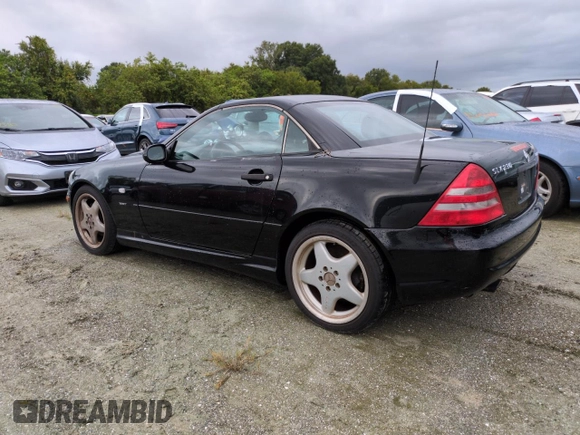 1999 Mercedes-Benz SLK-Class with VIN WDBKK47F5XF094256, listed as a Copart auction lot 75080164 with 0 mi miles and Salvage Title. Bid and sale history available at carsss.com. Image 2.