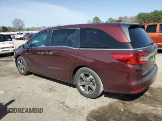 2018 Honda Odyssey Touring with VIN 5FNRL6H81JB076891, listed as a Copart auction lot 48301765 with 99,129 mi miles and Salvage Title. Bid and sale history available at carsss.com. Image 2.