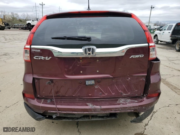 2016 Honda CR-V EX-L with VIN 2HKRM4H7XGH679678, listed as a Copart auction lot 50985935 with 164,876 mi miles and Salvage Title. Bid and sale history available at carsss.com. Image 6.