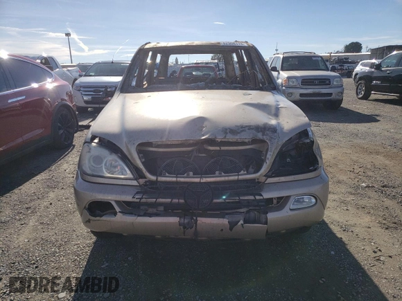 2002 Mercedes-Benz M-Class with VIN 4JGAB54E92A328267, listed as a Copart auction lot 82908113 with 0 mi miles and Non Repairable. Bid and sale history available at carsss.com. Image 5.