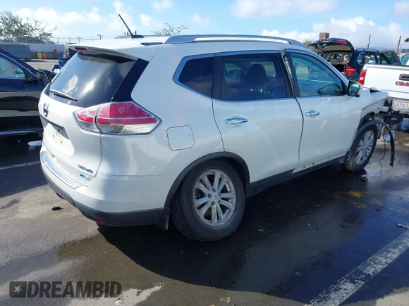 2014 Nissan Rogue SL with VIN 5N1AT2MV5EC815518, listed as a IAAI auction lot 41538697 with 1 mi miles. Bid and sale history available at carsss.com. Image 4.