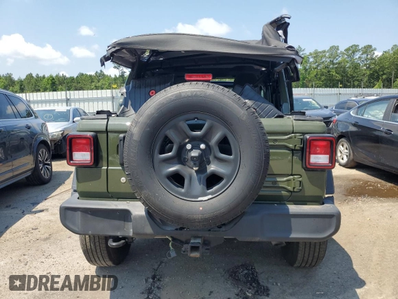 2021 Jeep Wrangler Unlimited Sport with VIN 1C4HJXDG6MW737612, listed as a Copart auction lot 60875264 with 29,220 mi miles and Salvage title. Bid and sale history available at DreamBid. Image 6.