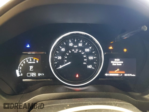 2022 Honda HR-V EX with VIN 3CZRU6H58NM700071, listed as a Copart auction lot 48111075 with 51,575 mi miles and Salvage Title. Bid and sale history available at carsss.com. Image 9.