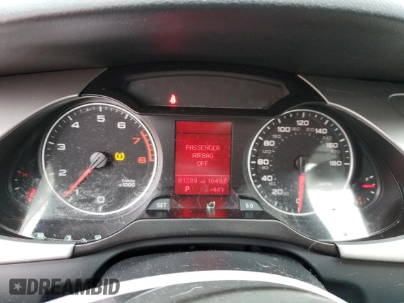 2011 Audi A4 2.0T Premium with VIN WAUBFAFL5BN003090, listed as a Copart auction lot 52716455 with 81,289 mi miles and Salvage Title. Bid and sale history available at carsss.com. Image 9.