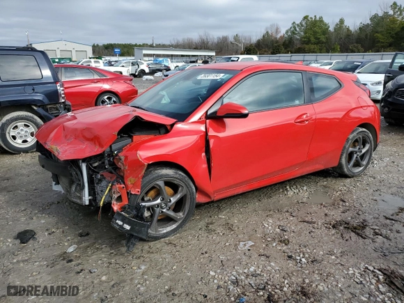 2019 Hyundai Veloster 2.0 Premium with VIN KMHTG6AF4KU011072, listed as a Copart auction lot 39301154 with 74,760 mi miles and Salvage Title. Bid and sale history available at carsss.com. Image 1.