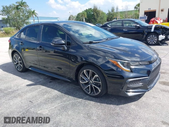 2020 Toyota Corolla SE with VIN JTDS4RCE9LJ026300, listed as a IAAI auction lot 42027274 with 112,829 mi miles. Bid and sale history available at carsss.com. Image 1.