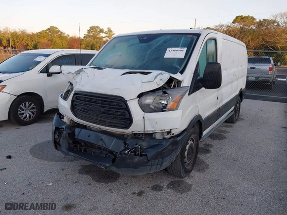 2016 Ford Transit Cargo Van with VIN 1FTYE1YM5GKB08596, listed as a IAAI auction lot 41459496 with 162,128 mi miles. Bid and sale history available at carsss.com. Image 2.