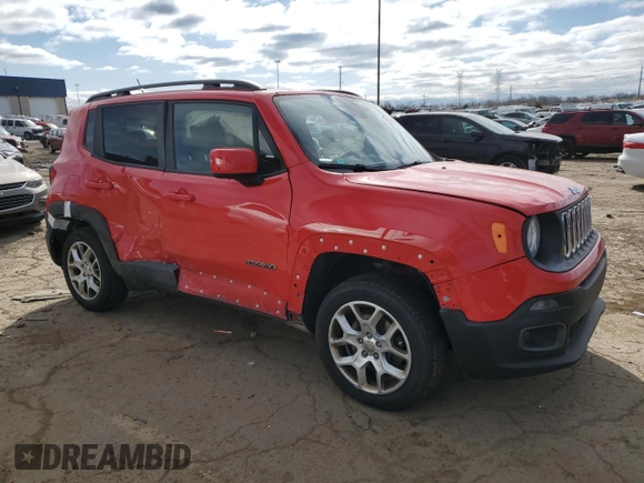 2017 Jeep Renegade Latitude with VIN ZACCJBBB1HPF30410, listed as a Copart auction lot 52881105 with 139,517 mi miles and Clean Title. Bid and sale history available at carsss.com. Image 4.