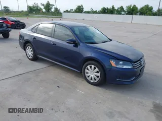 2012 Volkswagen Passat S with VIN 1VWAH7A31CC033801, listed as a IAAI auction lot 42433637 with 110,361 mi miles and . Bid and sale history available at DreamBid. Image 1.