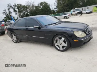 2002 Mercedes-Benz S-Class 5.0L with VIN WDBNG75J32A290483, listed as a Copart auction lot 79610994 with 194,508 mi miles and Salvage Title. Bid and sale history available at carsss.com. Image 4.