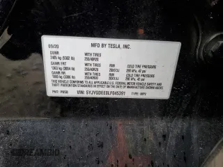 2020 Tesla Model Y Long Range with VIN 5YJYGDEE0LF045391, listed as a Copart auction lot 45642765 with 53,964 mi miles and Salvage Title. Bid and sale history available at DreamBid. Image 13.