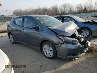 2025 Nissan LEAF S with VIN 1N4AZ1BV0SC563095, listed as a Copart auction lot 45959975 with 669 mi miles and Salvage Title. Bid and sale history available at carsss.com. Image 4.
