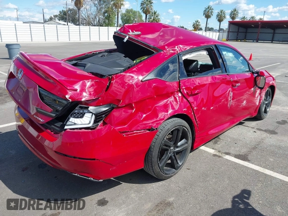 2018 Honda Accord Sedan Sport 1.5T with VIN 1HGCV1F3XJA177691, listed as a IAAI auction lot 41948923 with 1 mi miles. Bid and sale history available at carsss.com. Image 4.