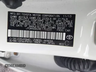 2014 Toyota Prius Four with VIN JTDKN3DU9E1753231, listed as a IAAI auction lot 41901612 with 141,687 mi miles. Bid and sale history available at carsss.com. Image 9.